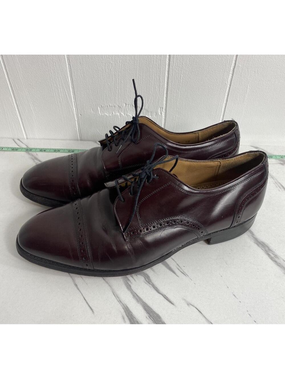 Johnston & Murphy Woven Aldrich Cap Toe Oxford Dress Shoes Men's Size 11